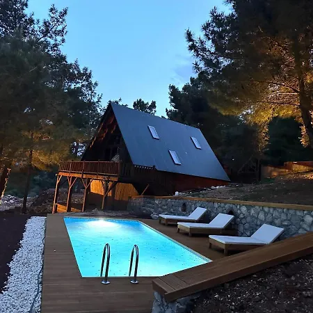Panurlawoodenhouse Oezel Havuz& Sauna Mavi Chalet *