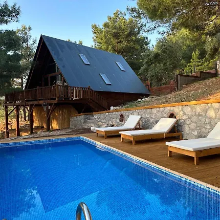 Chalet Panurlawoodenhouse Oezel Havuz& Sauna Mavi
