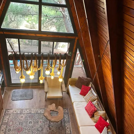 Panurlawoodenhouse Oezel Havuz& Sauna Mavi *